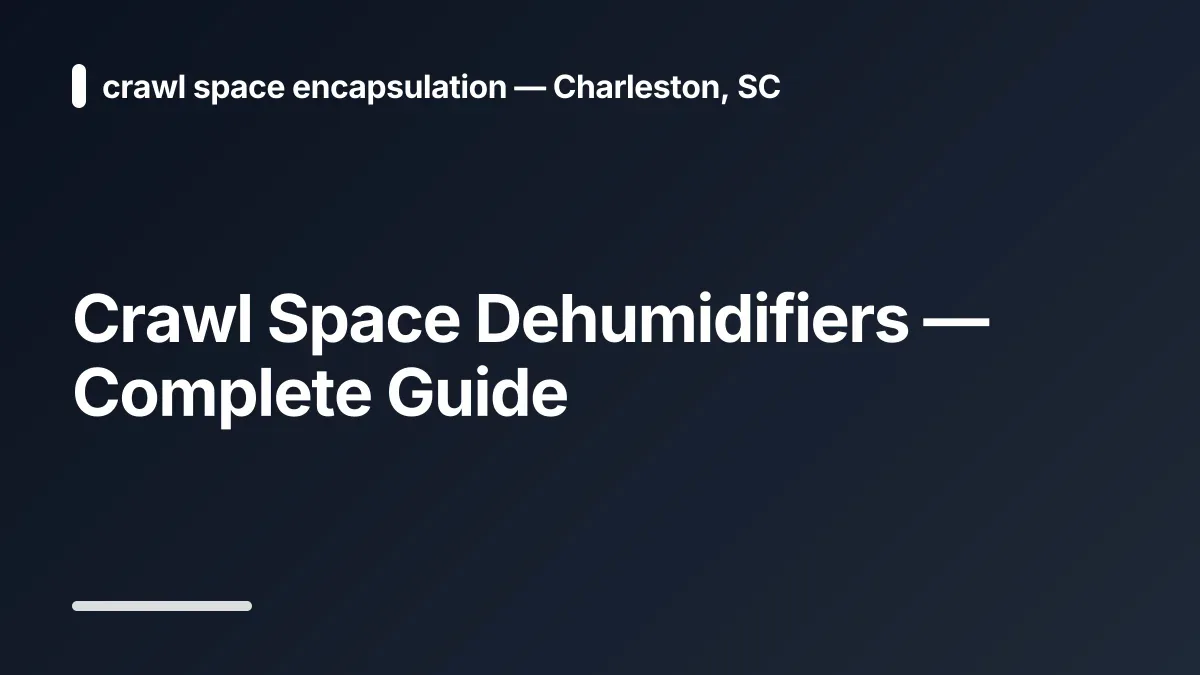 crawl space dehumidifier