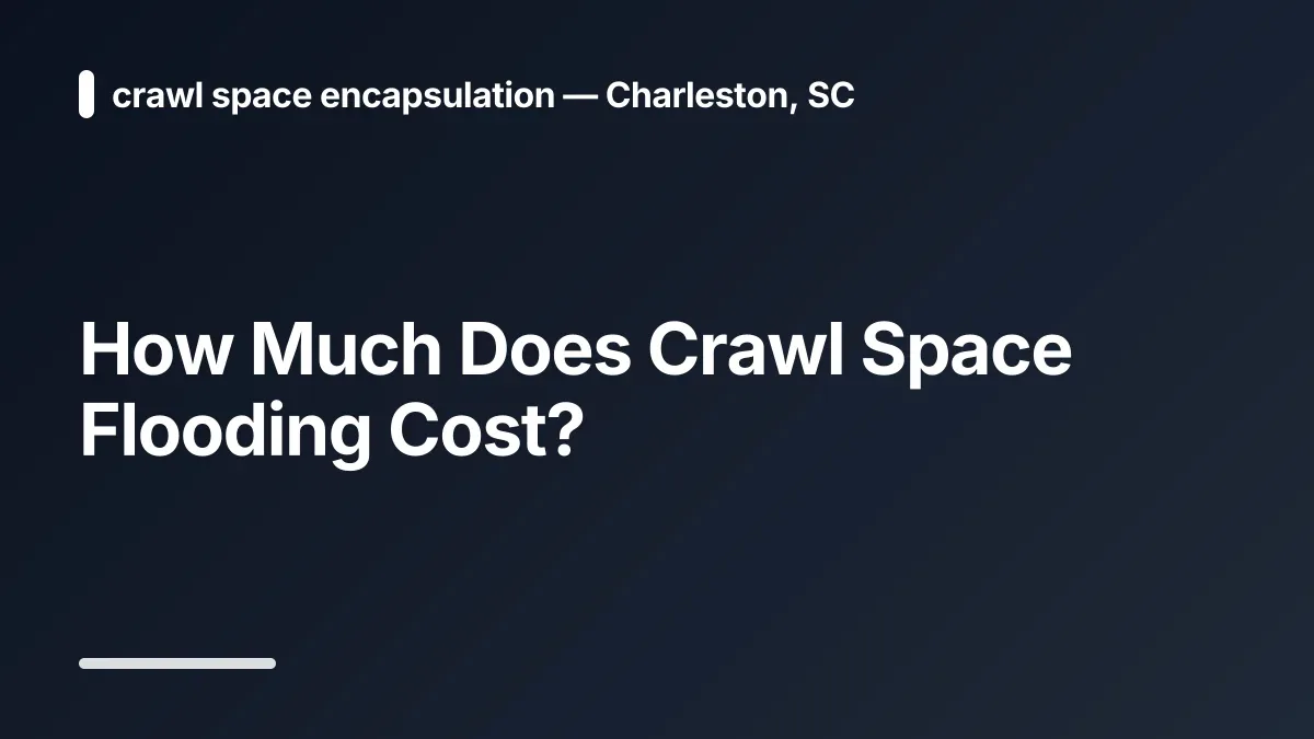 how much does crawl space flooding cost