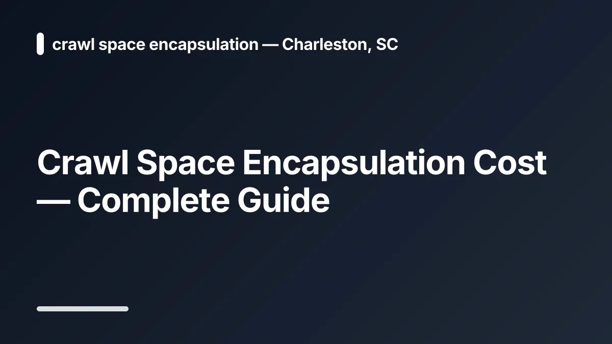 crawl space encapsulation